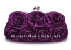 bj1230 fashion roses satin lady clutch evening bag 077