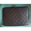 black PU laptop sleeve