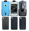 black clip leather case for  iphone 4G.