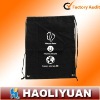 black cotton drawstring bag