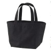 black cotton fabric tote bags