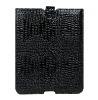 black croco Leather pouch with ipad