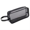 black designer mesh cosmetic bag