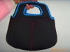 black durable neoprene lunch bag