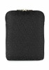 black fashion leather cases for ipad with zip