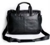 black genuine leather hand bag