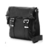 black genuine leather messenger bag   DFL-GB004