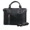 black genunie leather laptop bag for men