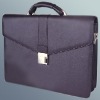 black leather briefcase