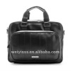 black leather briefcase