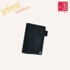 black leather business card holder