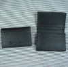 black leather card holder