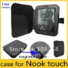 black leather case for nook touch,for nook2 leather case