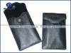 black leather gift bags pouch