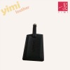 black leather luggage bag tag