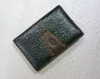 black leather purse