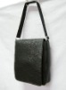 black microfiber laptop computer bag