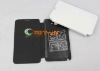 black new flip cover flip leather case for samsung galaxy Note i9220 --- change battery cover