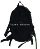 black nylon army water backpack bag