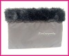 black nylon evening clutch bag