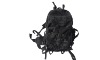 black nylon military backpack bag