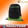 black polyester drawstring sports bag