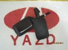 black practical luggage tag