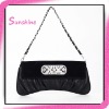 black pu and suede handbag ladies