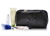 black pu cosmetic bag and case