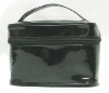 black pu leahter fashion cosmetic bag and case