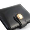 black pu name card holder