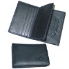 black pu name card holder