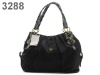 black pure leather handbag