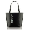 black pvc  fancy shopping bag
