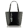 black pvc  fancy shopping bag