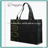 black simple design pp non woven tote bag