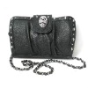 black skull series ladies leather tote bag
