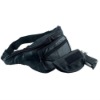 black solid color genuine leather gun holder belt waist bags military sports