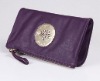 black suede evening clutch bag