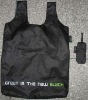 black t shirt style polyester pouch bag