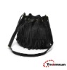 black tassel ladies handbag shoulder bag durable