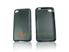 black tpu case for 5G  mobile phone with a small piece of red