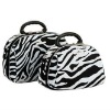 black zebra cosmtic bag
