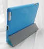 blue Magnetic Smart Case W/ Back Cover for iPad 2, 6 Colors