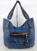 blue PU fashionable ladies handbags