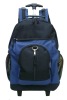 blue and black trolley backpack