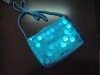 blue beaded shoulder bag