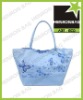 blue butterfly sequin printed beach bag