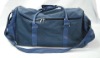 blue canvas travel bag with PU handle