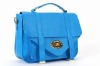blue capable bundle textured PU handbag 2012